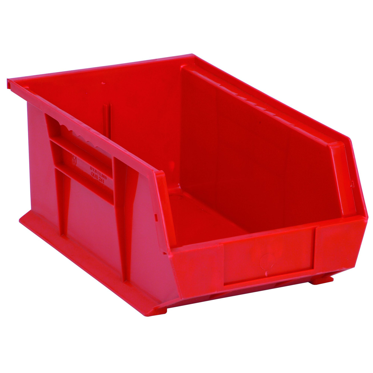 Red Ultra Stack and Hang Bins 13.63'' W x 8.25'' D x 6'' H - Case of 12 (13.63 in W x 6 in D x 8.25 in H)