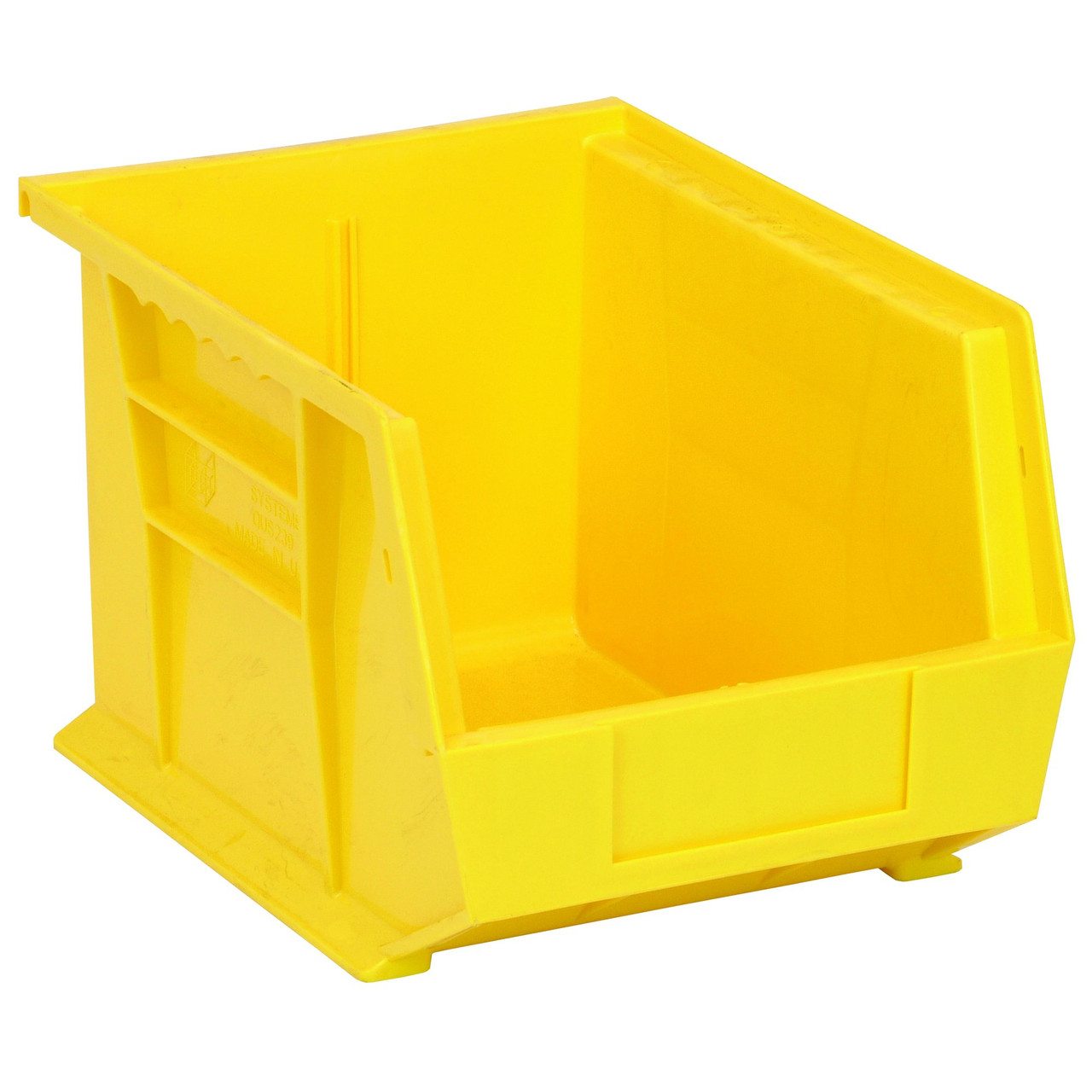 Yellow Ultra Stack and Hang Bins 10.75'' W x 8.25'' D x 7'' H - Case of 6 (10.75 in W x 7 in D x 8.25 in H)