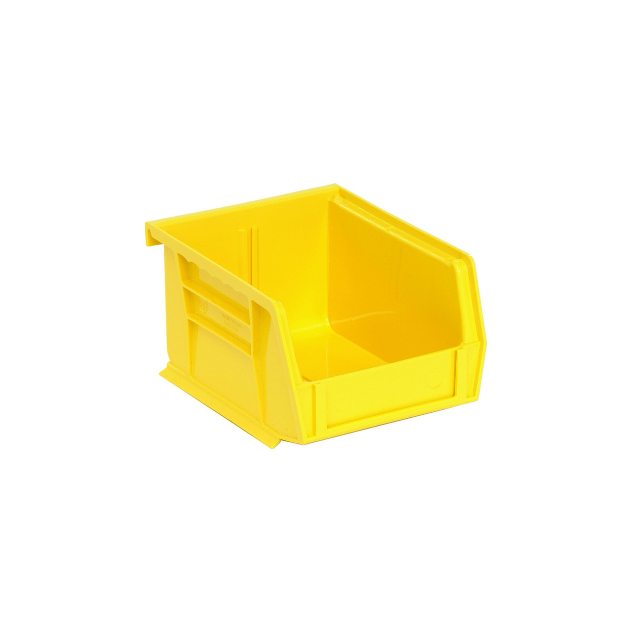 Yellow Ultra Stack and Hang Bins 5.38'' W x 4.13'' D x 3'' H - Case of 24 (5.38 in W x 3 in D x 4.13 in H)