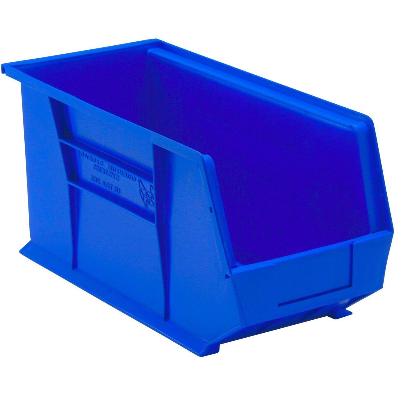 Blue Ultra Stack and Hang Bins 18'' W x 8.25'' D x 9'' H - Case of 6 (18 in W x 9 in D x 8.25 in H)