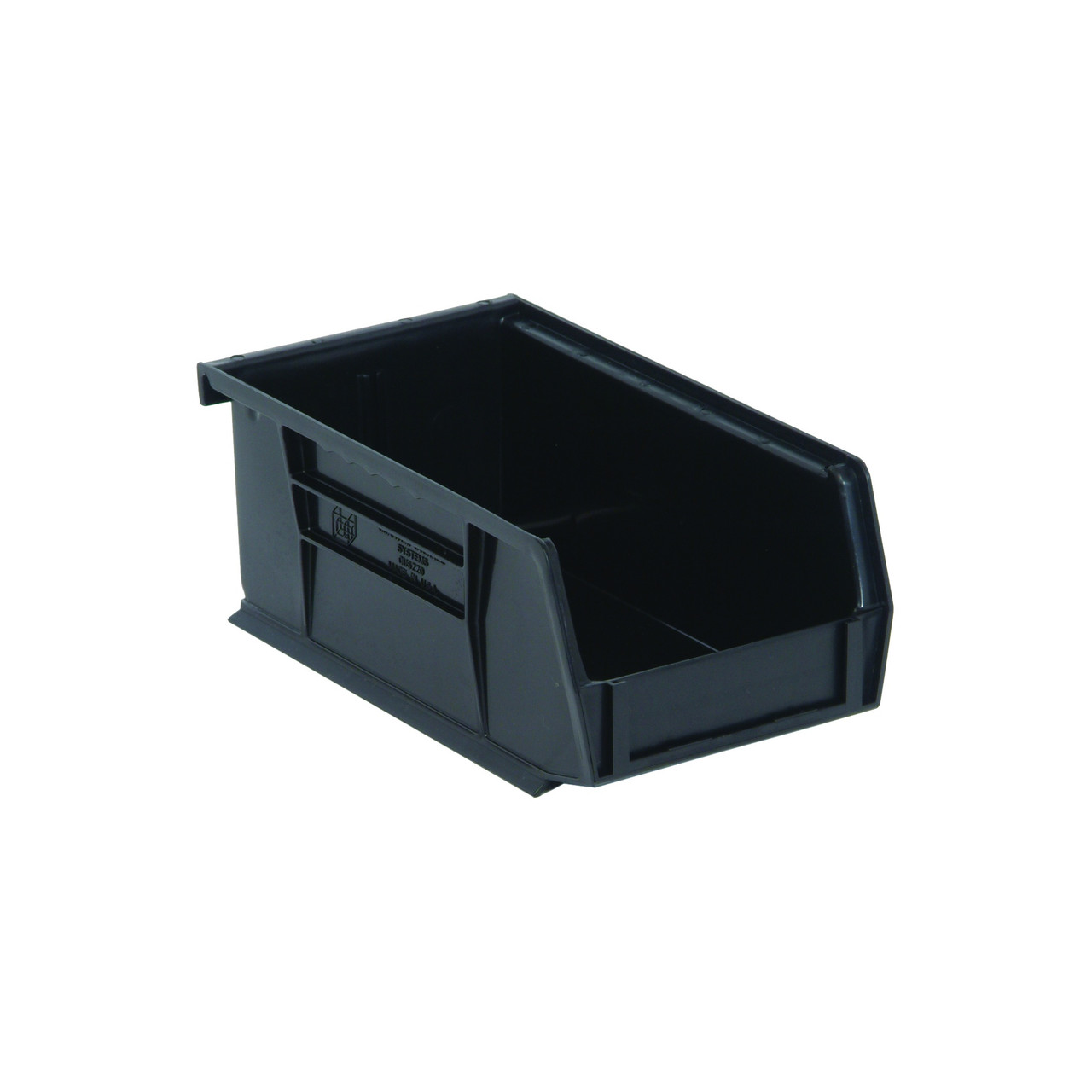 Black Ultra Stack and Hang Bins 7.38'' W x 4.13'' D x 3'' H - Case of 24 (7.38 in W x 3 in D x 4.13 in H)