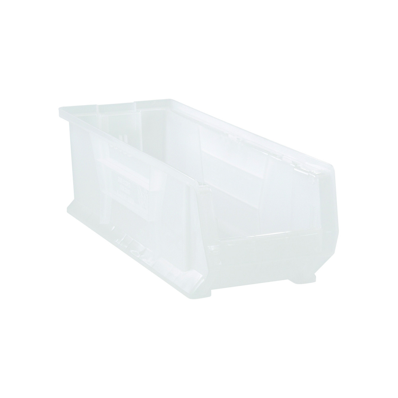 Clear Jumbo Ultra Bin 23.88'' W x 8.25'' D x 7'' H - Case of 6 (23.875 in W x 7 in D x 8.25 in H)