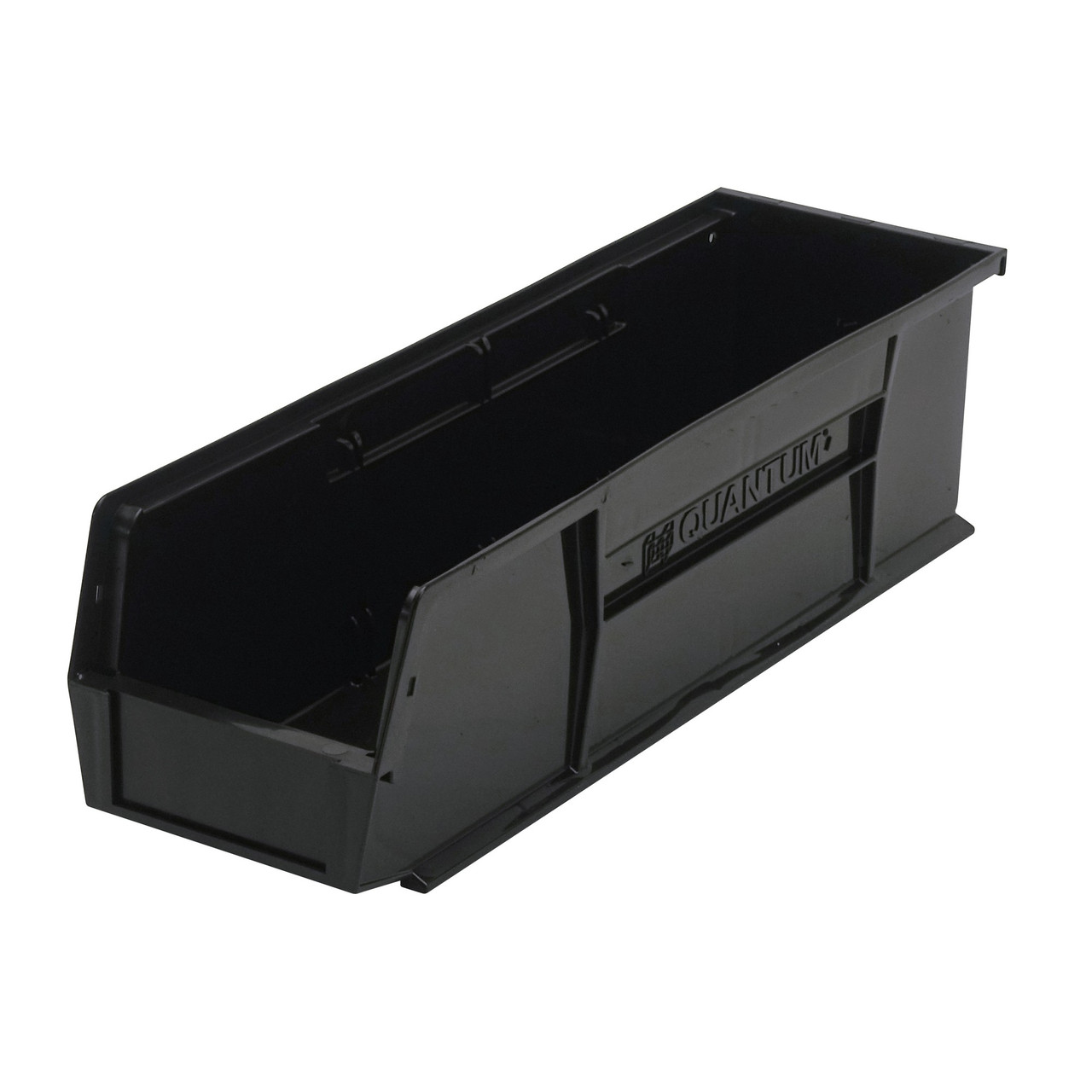 Black Ultra Stack and Hang Bins 18'' W x 5.5'' D x 5'' H - Case of 12 (18 in W x 5 in D x 5.5 in H)