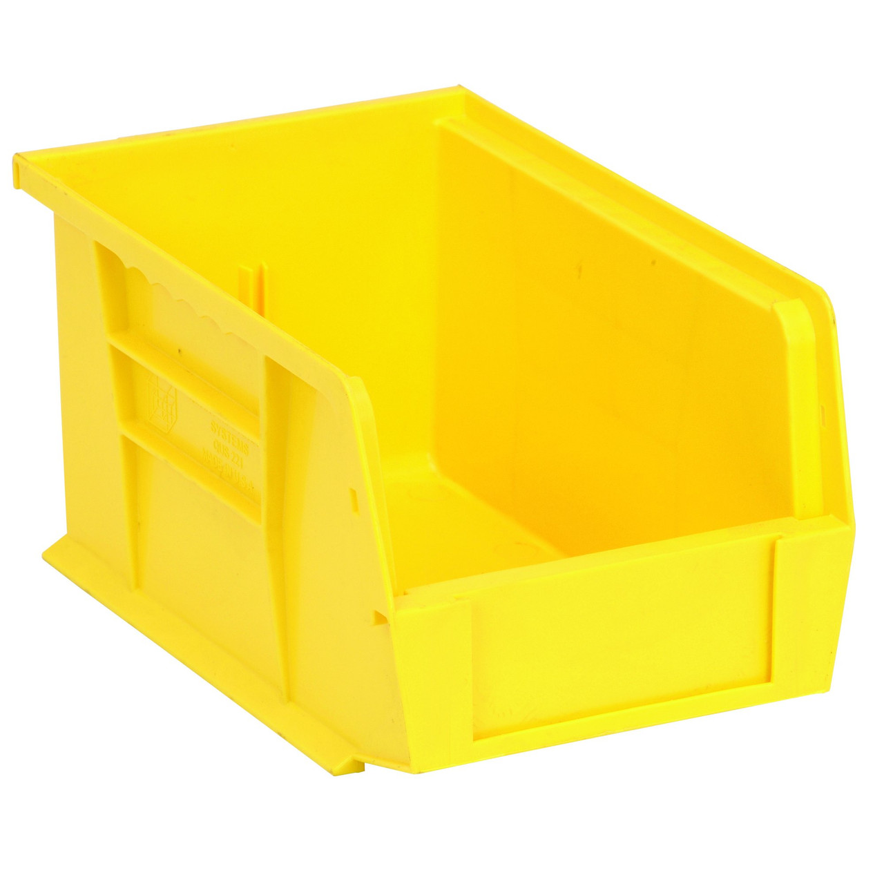 Yellow Ultra Stack and Hang Bins 9.25'' W x 6'' D x 5'' H - Case of 12 (9.25 in W x 5 in D x 6 in H)