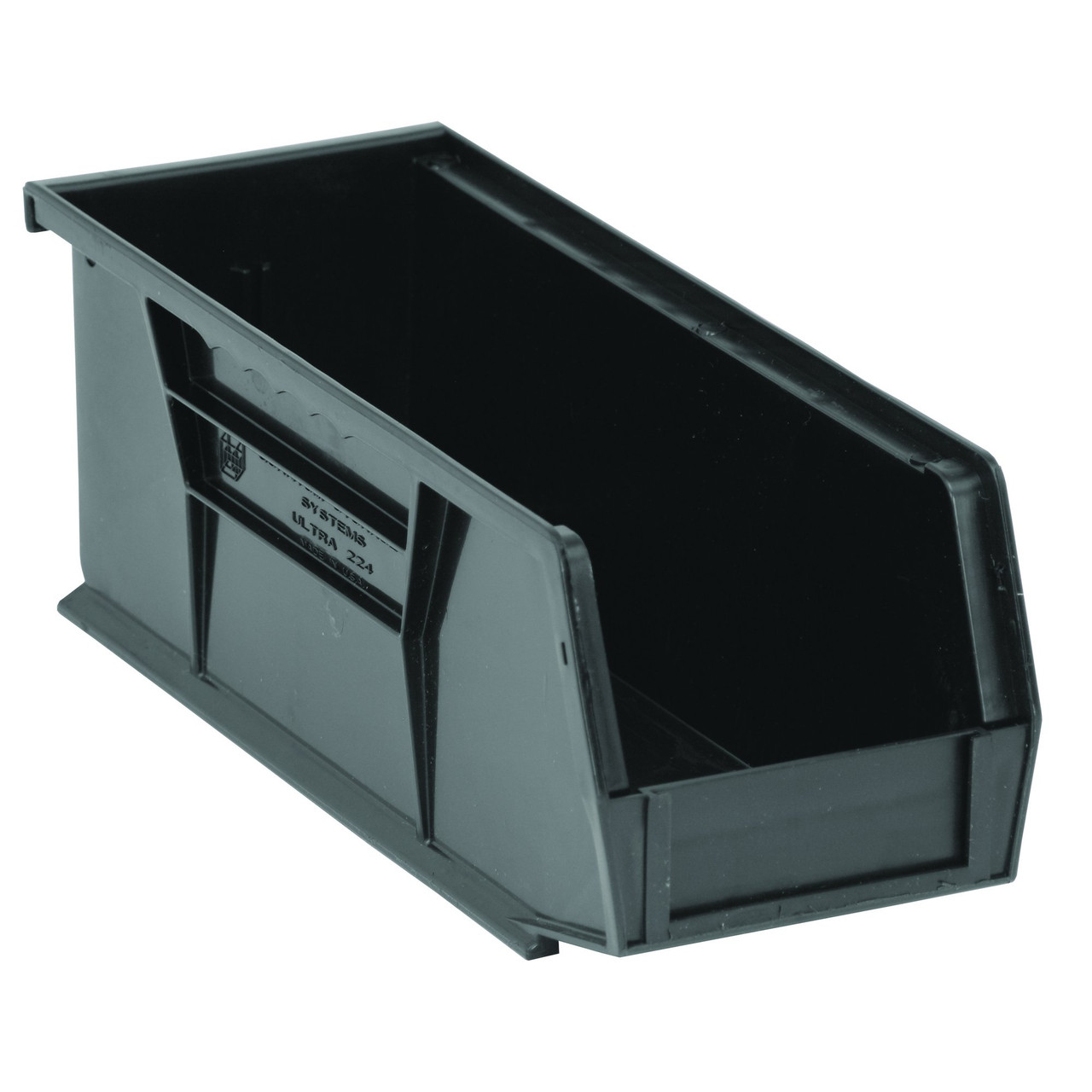 Black Ultra Stack and Hang Bins 10.88'' W x 4.13'' D x 4'' H - Case of 12 (10.88 in W x 4 in D x 4.13 in H)