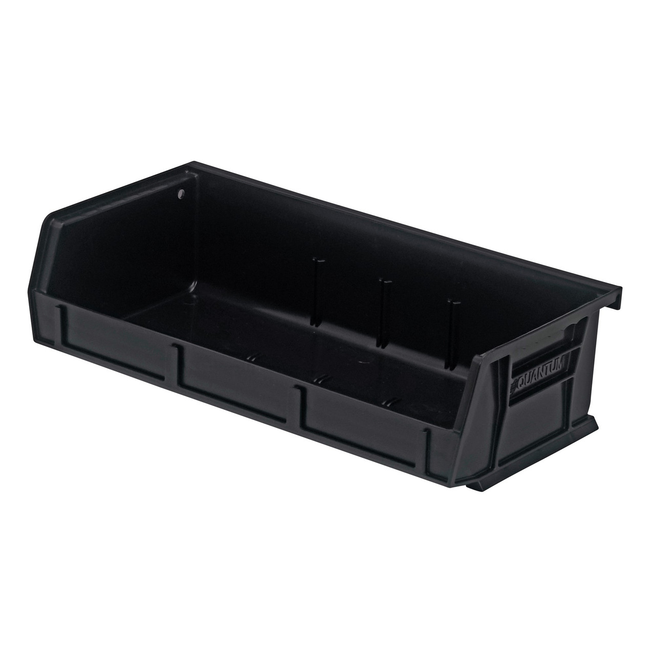 Black Ultra Stack and Hang Bins 5.38'' W x 11'' D x 3'' H - Case of 8 (5.38 in W x 3 in D x 11 in H)