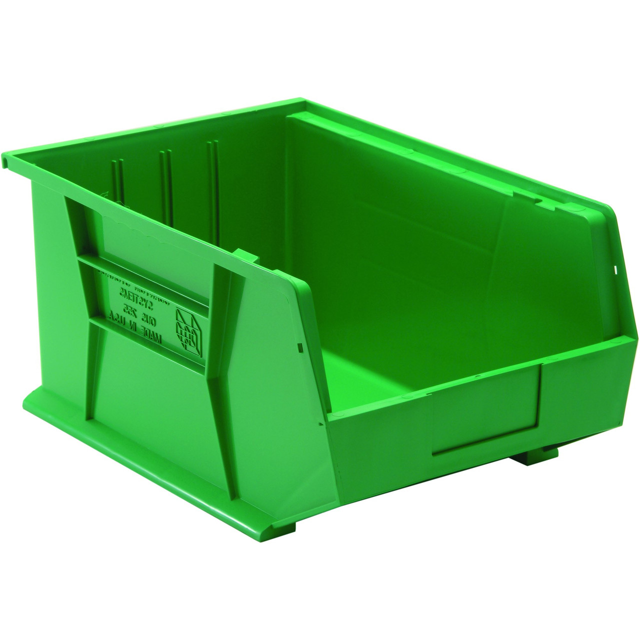 Green Ultra Stack and Hang Bins 16'' W x 11'' D x 8'' H - Case of 4 (16 in W x 8 in D x 11 in H)
