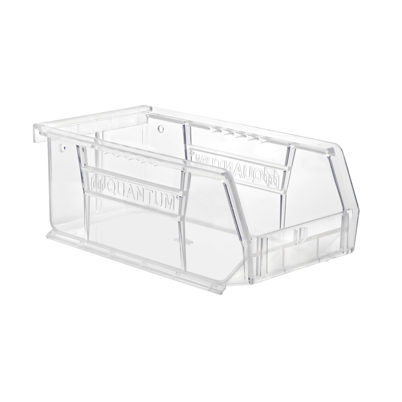 Crystal Clear Ultra Stack and Hang Bins 7.38'' W x 4.13'' D x 3'' H - Case of 24 (7.38 in W x 3 in D x 4.13 in H)