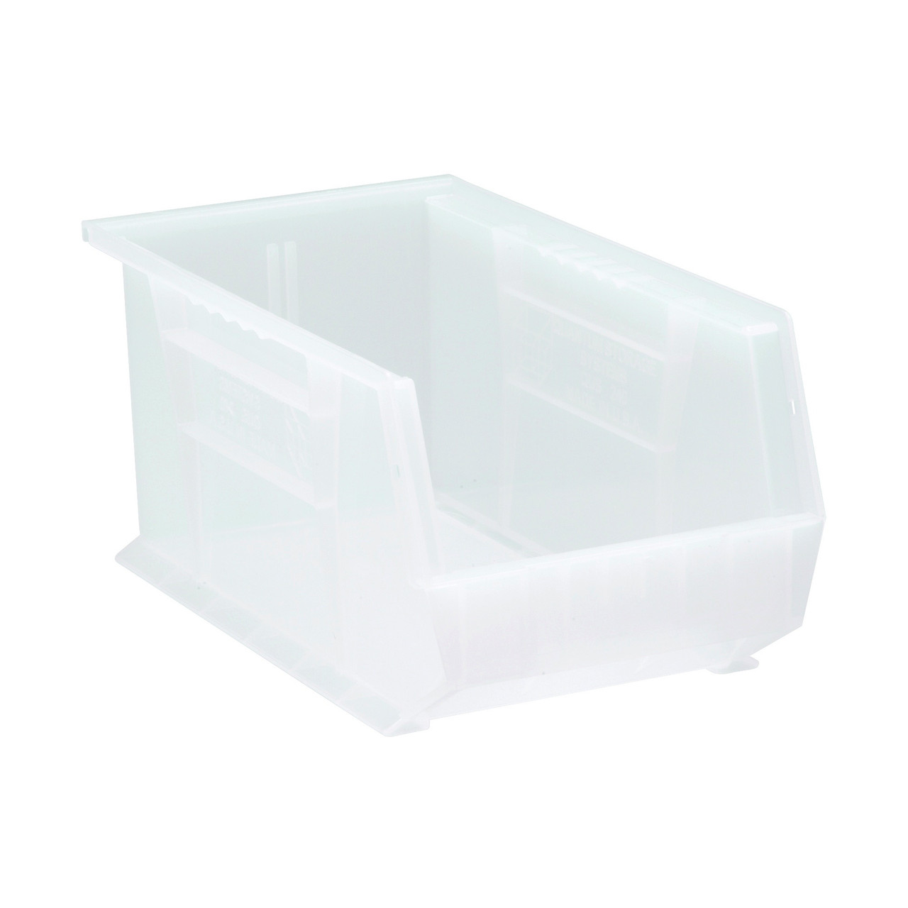Clear Ultra Stack and Hang Bins 14.75'' W x 8.25'' D x 7'' H - Case of 12 (14.75 in W x 7 in D x 8.25 in H)