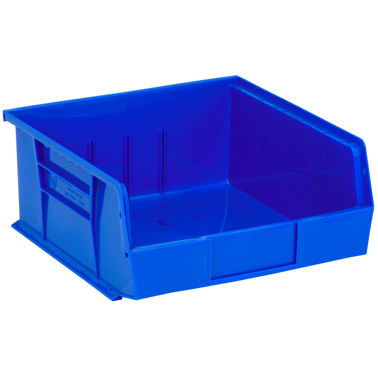 Blue Ultra Stack and Hang Bins 10.88'' W x 11'' D x 5'' H - Case of 6 (10.88 in W x 5 in D x 11 in H)