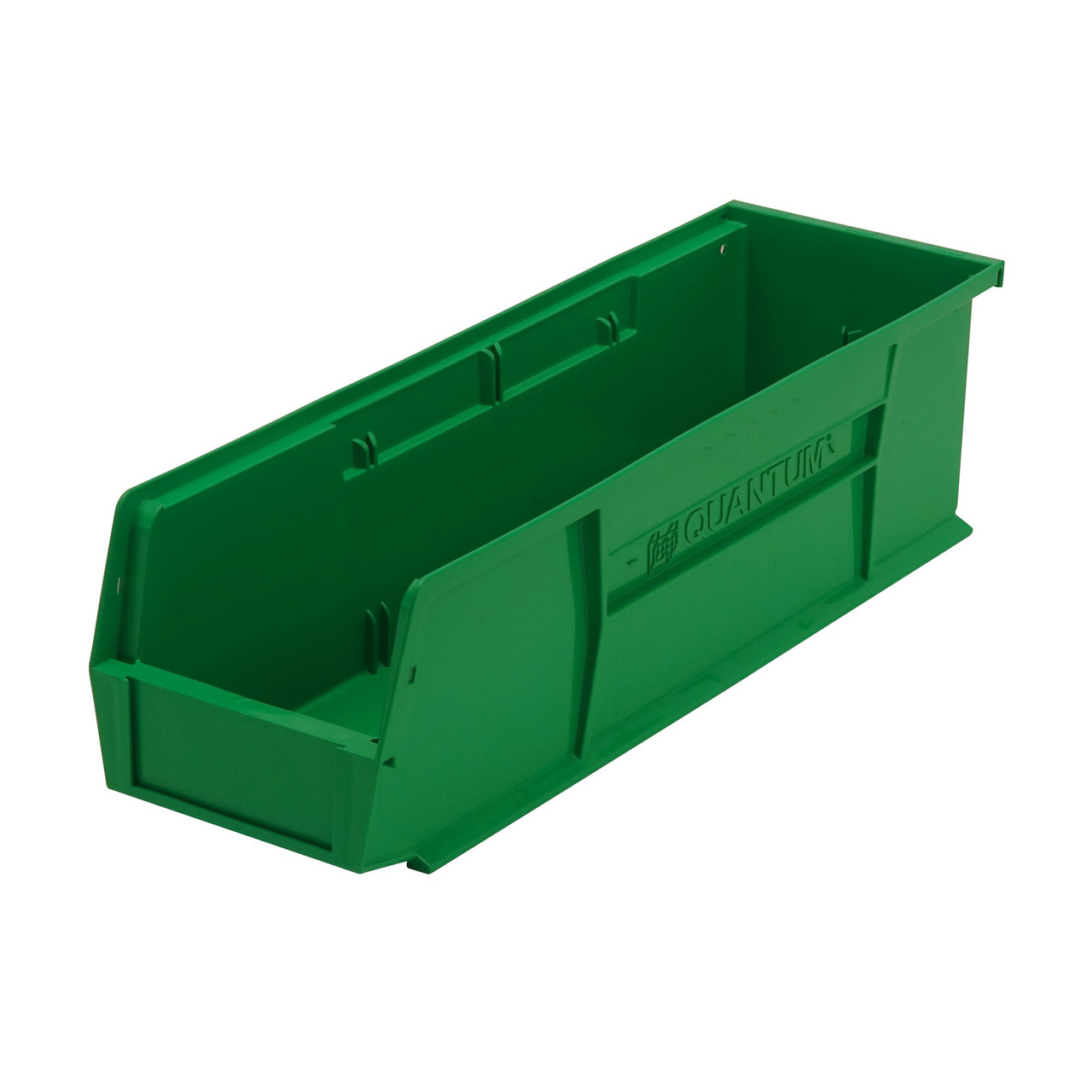 Green Ultra Stack and Hang Bins 18'' W x 5.5'' D x 5'' H - Case of 12 (18 in W x 5 in D x 5.5 in H)