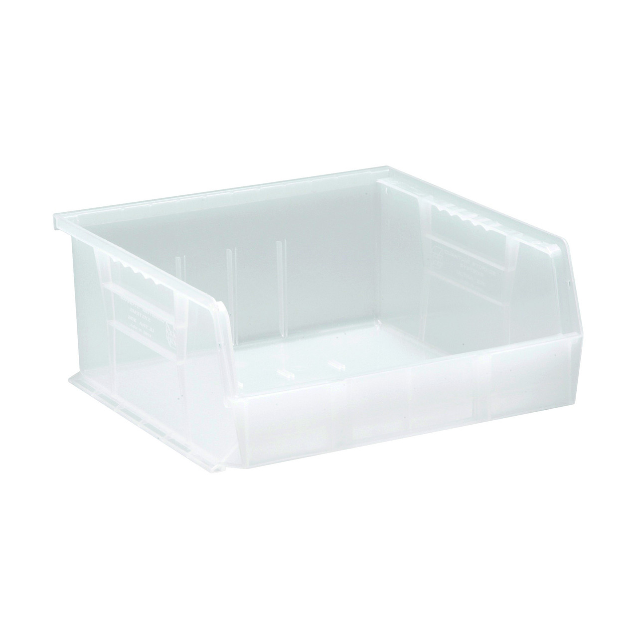 Clear Ultra Stack and Hang Bins 10.88'' W x 11'' D x 5'' H - Case of 6 (10.88 in W x 5 in D x 11 in H)