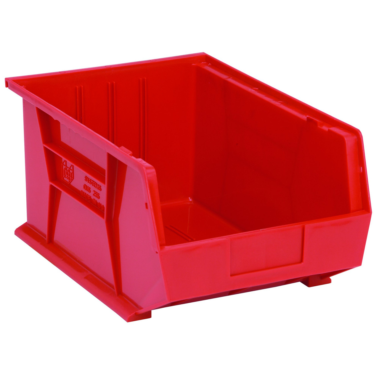 Red Ultra Stack and Hang Bins 16'' W x 11'' D x 8'' H - Case of 4 (16 in W x 8 in D x 11 in H)