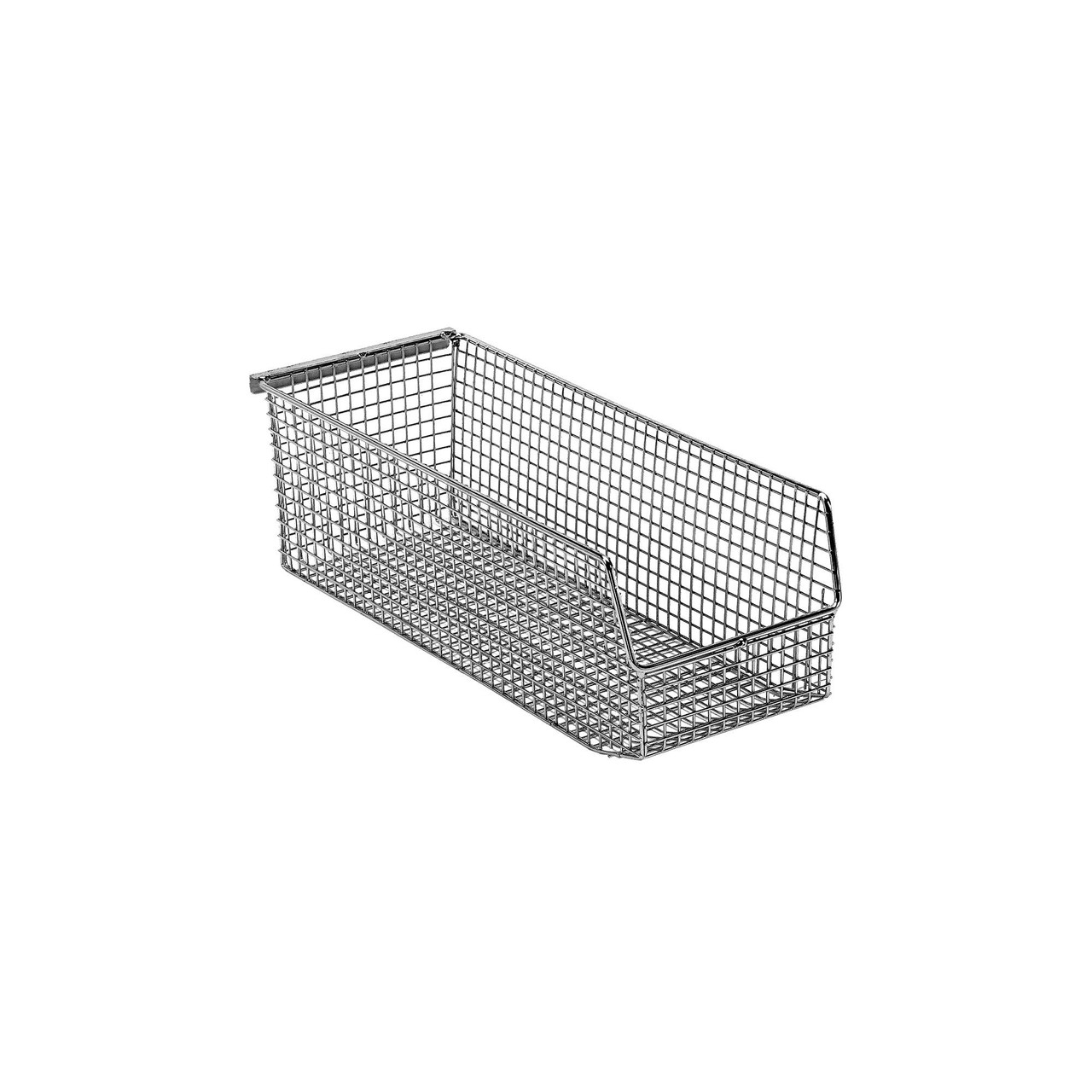 Chrome Ultra Mesh Stack and Hang Bin 15'' D x 6'' W x 5'' H Case of 10 (15 in W x 5 in D x 6 in H)