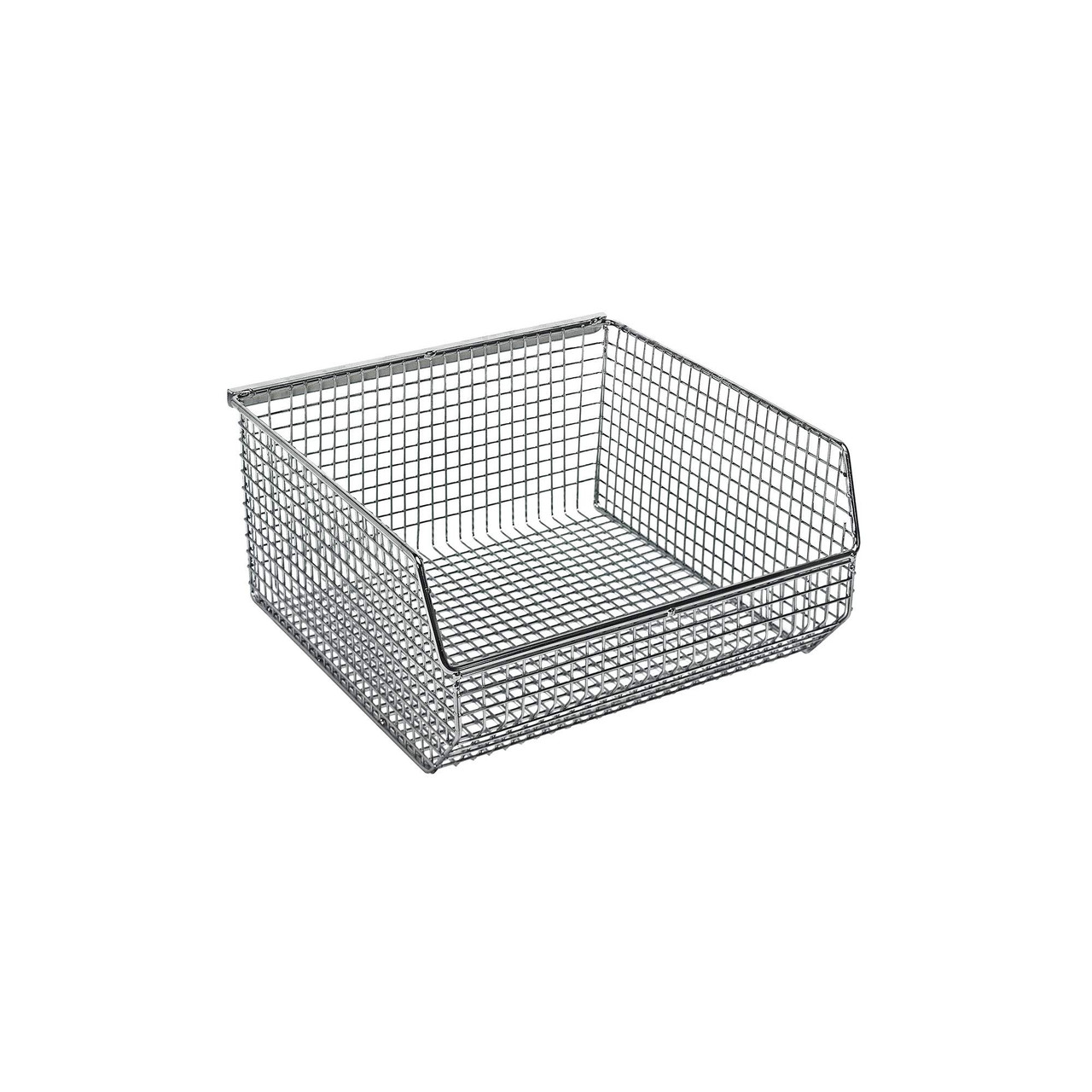 Chrome Ultra Mesh Stack and Hang Bin 10.75'' D x 11'' W x 5'' H Case of 10 (10.75 in W x 5 in D x 11 in H)