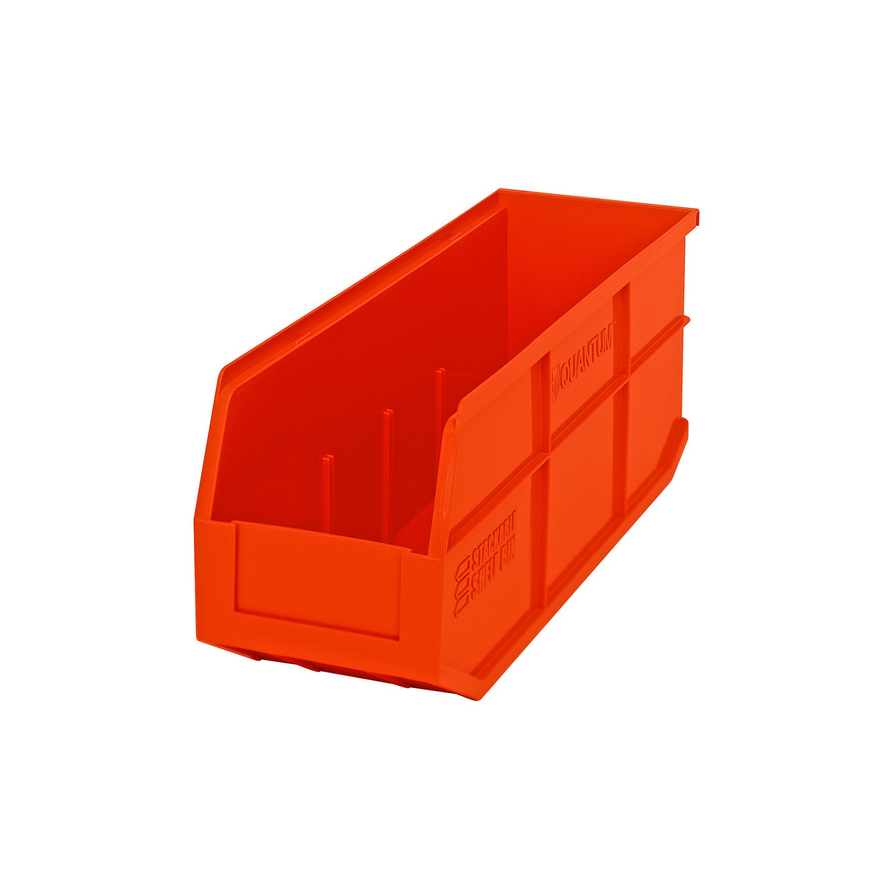 Orange Stackable Shelf Bin 18'' L x 6'' W x 7'' H Case of 6 (18 in W x 7 in D x 6 in H)