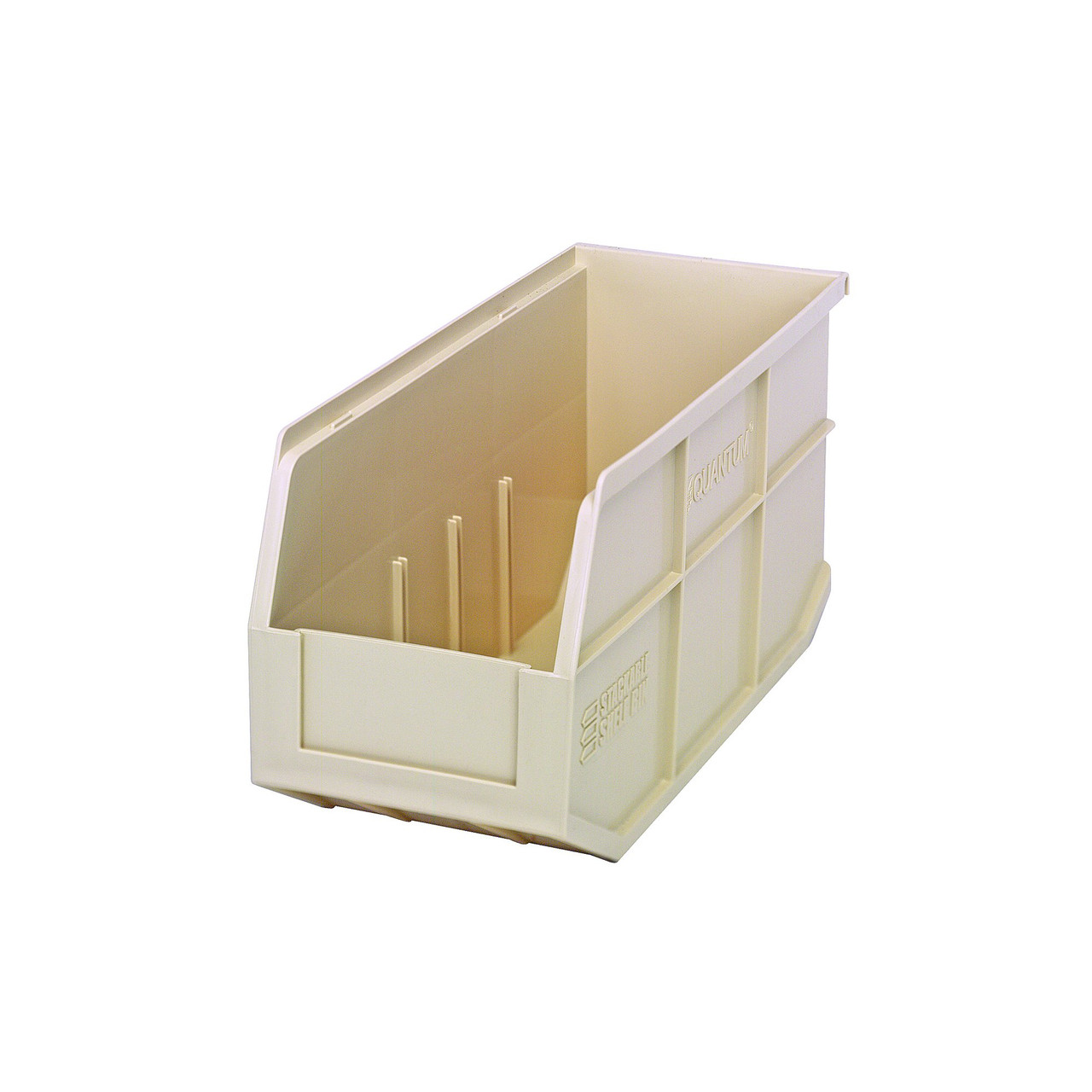 Ivory Stackable Shelf Bin 14'' L x 6'' W x 7'' H Case of 6 (14 in W x 7 in D x 6 in H)