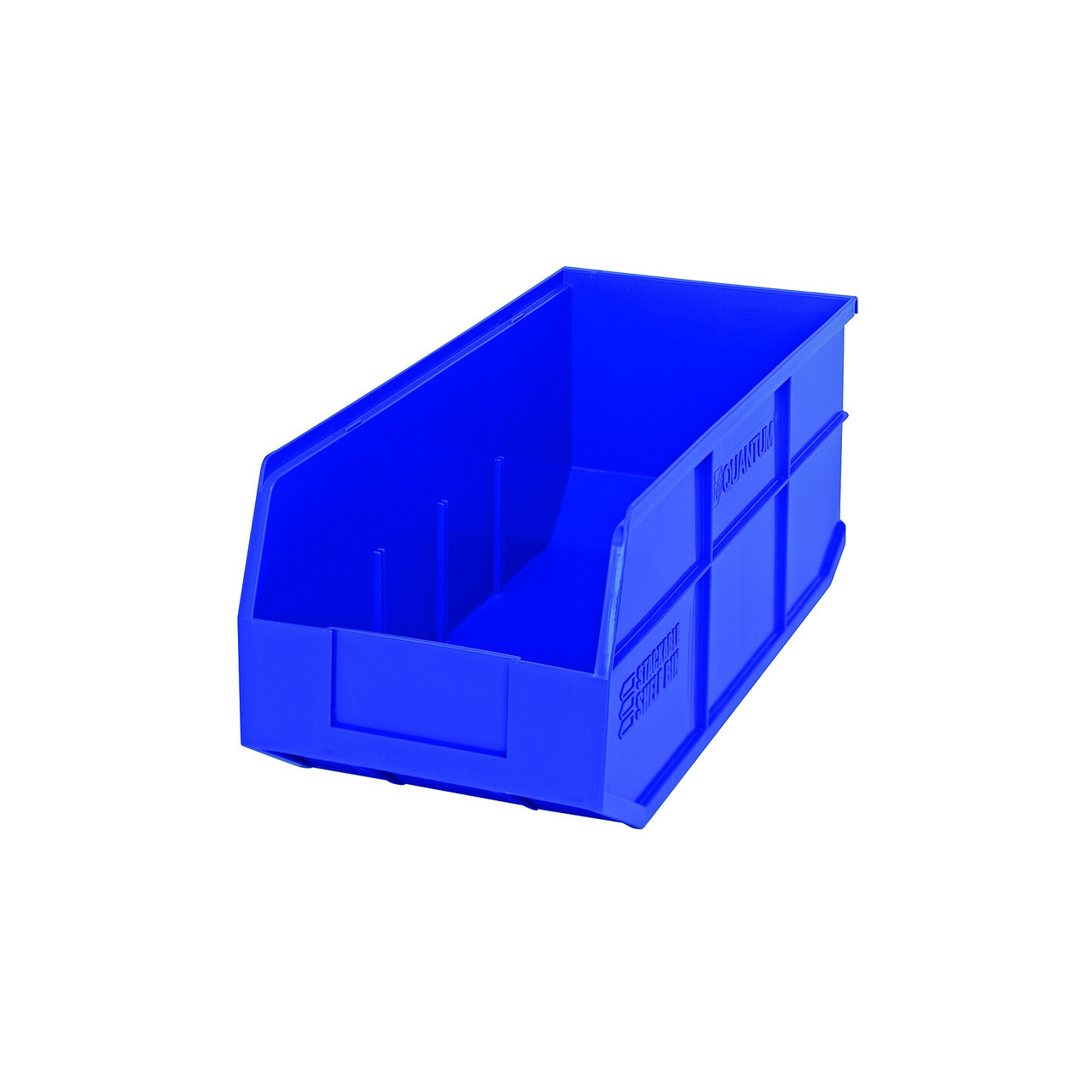 Blue Stackable Shelf Bin 18'' L x 8.25'' W x 7'' H Case of 6 (18 in W x 7 in D x 8.25 in H)