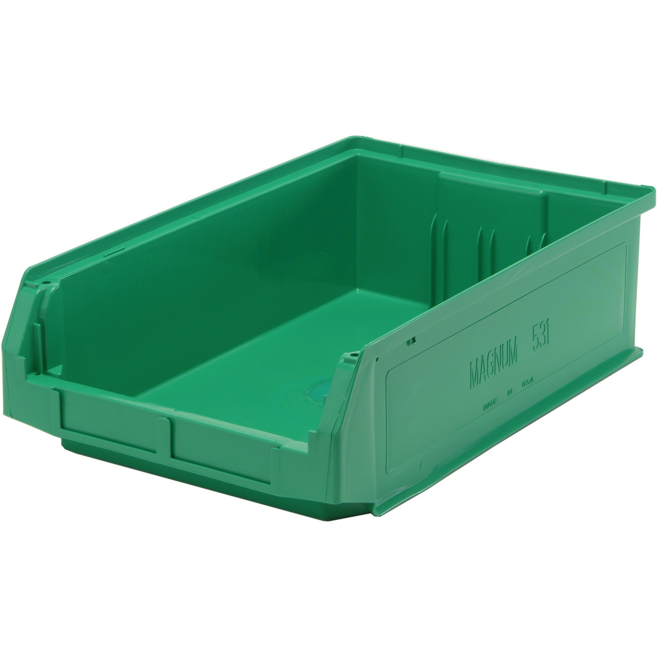 Green Magnum Series Bin 19.75'' L x 12.38'' W x 5.88'' H Case of 6 (19.75 in W x 5.875 in D x 12.625 in H)