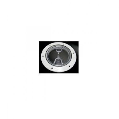 4 Inch Inspection Lid - White Collar, Clear Lid