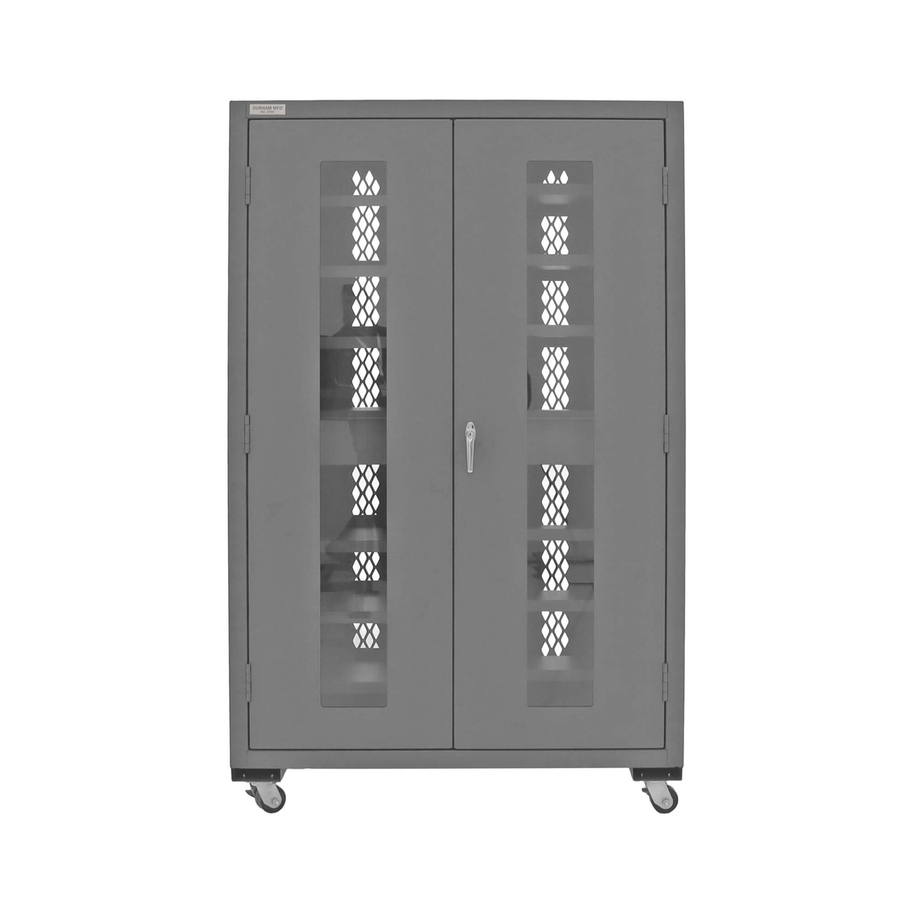Secure Mobile Charging Cabinet with 12 Adjustable Shelves and 2 Drawers - 48"W x 24"D x 77"H (48.062 in W x 77.687 in D 