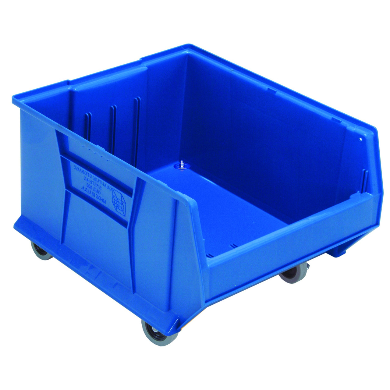 Hulk 24'' Mobile Stackable Storage Container 23.875''L x 18.25''W x 15''H - Blue (23.875 in W x 12 in D x 18.25 in H)