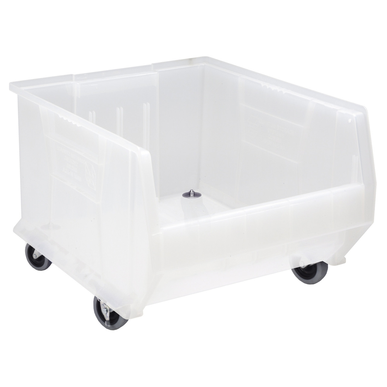 Hulk 24'' Mobile Storage Container 23.875''L x 18.25''W x 15''H - Clear (23.875 in W x 12 in D x 18.25 in H)