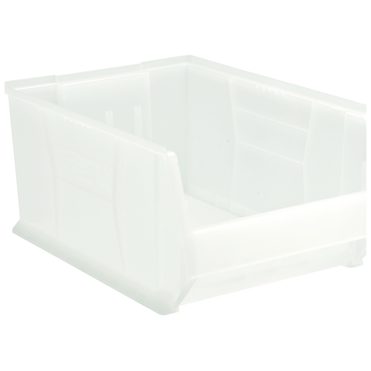 Hulk 24'' Stackable Storage Container 23.875''L x 16.5''W x 11''H - Clear Polypropylene (23.875 in W x 11 in D x 16.5 in