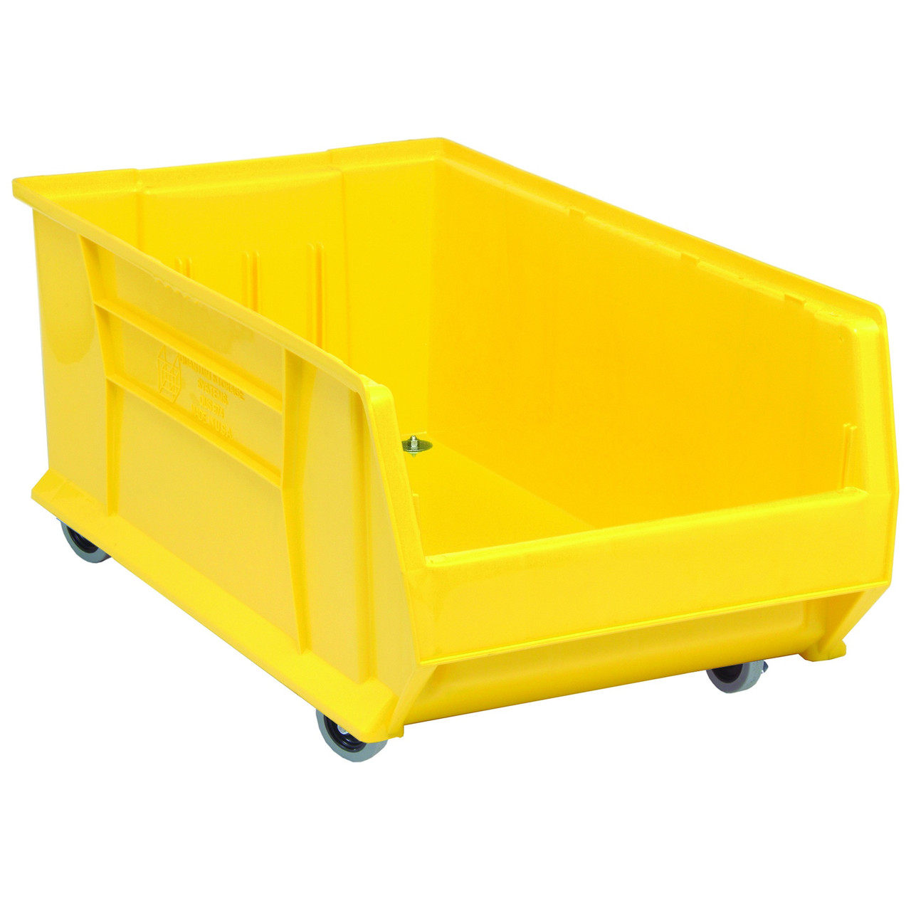 Hulk 30'' Mobile Stackable Storage Container 29.875''L x 16.5''W x 14''H - Yellow (29.875 in W x 11 in D x 16.5 in H)