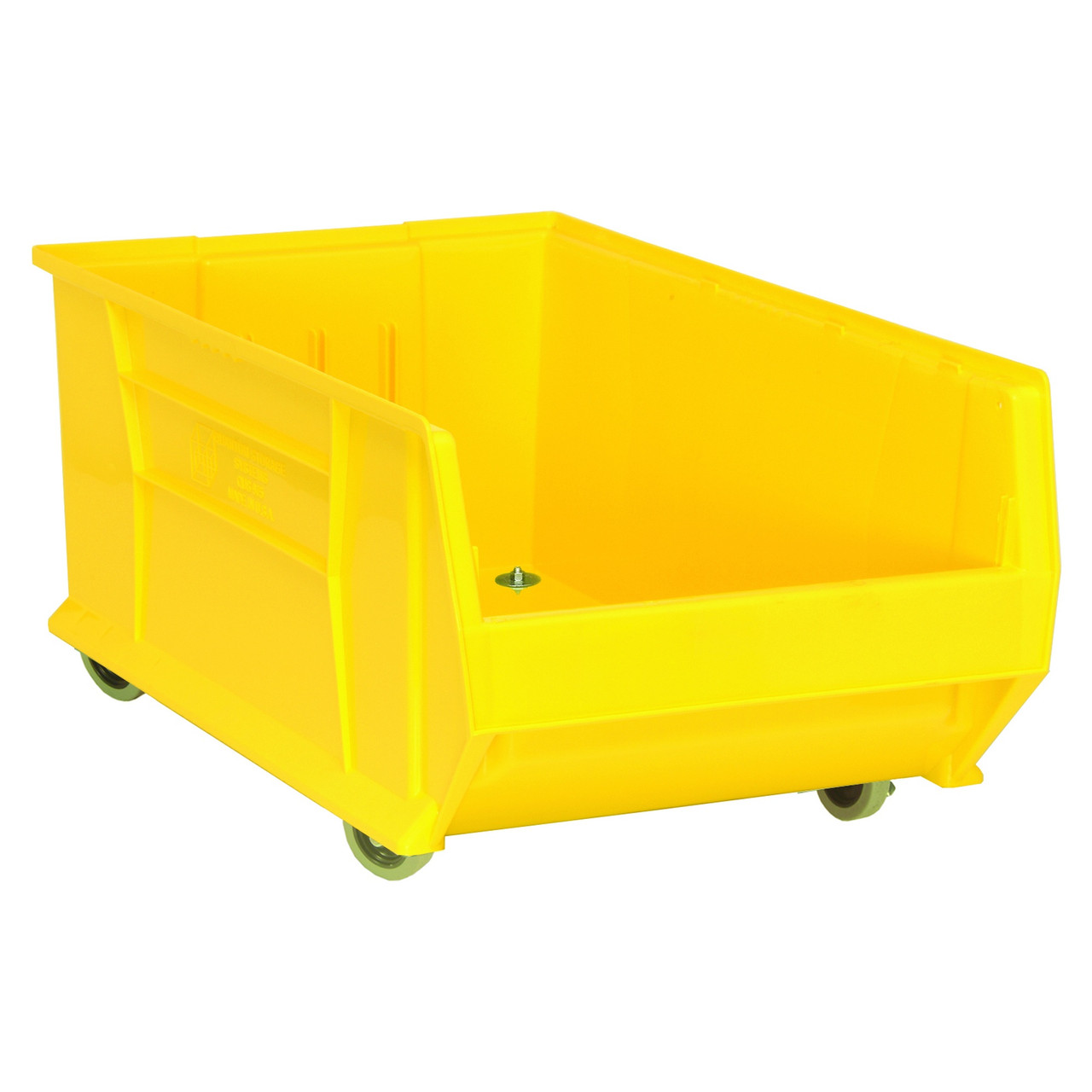 Hulk 30'' Mobile Stackable Storage Container 29.875''L x 18.25''W x 15''H - Yellow (29.875 in W x 12 in D x 18.25 in H)