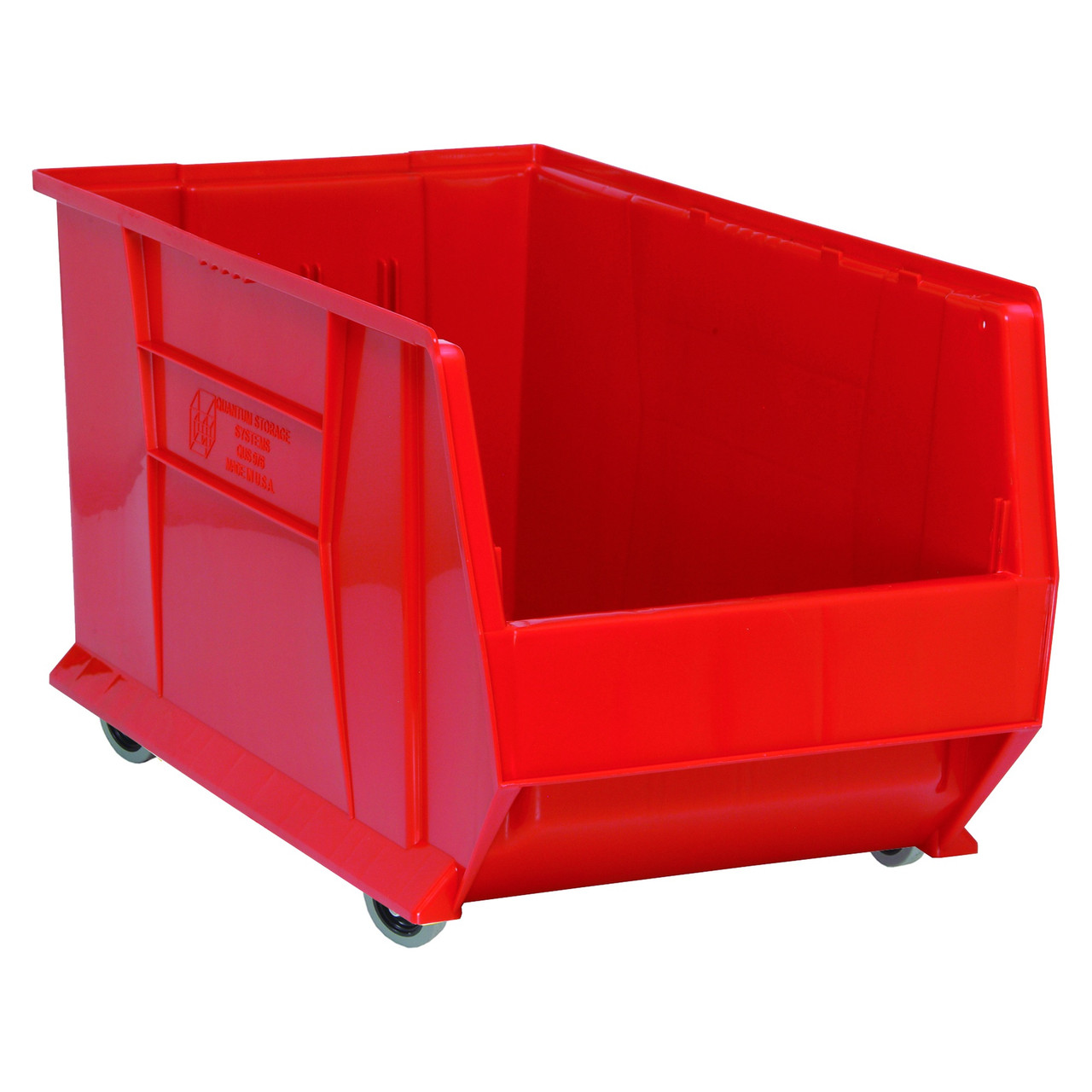 Hulk 30'' Mobile Stackable Storage Container 29.875''L x 16.5''W x 18''H - Red (29.875 in W x 15 in D x 16.5 in H)