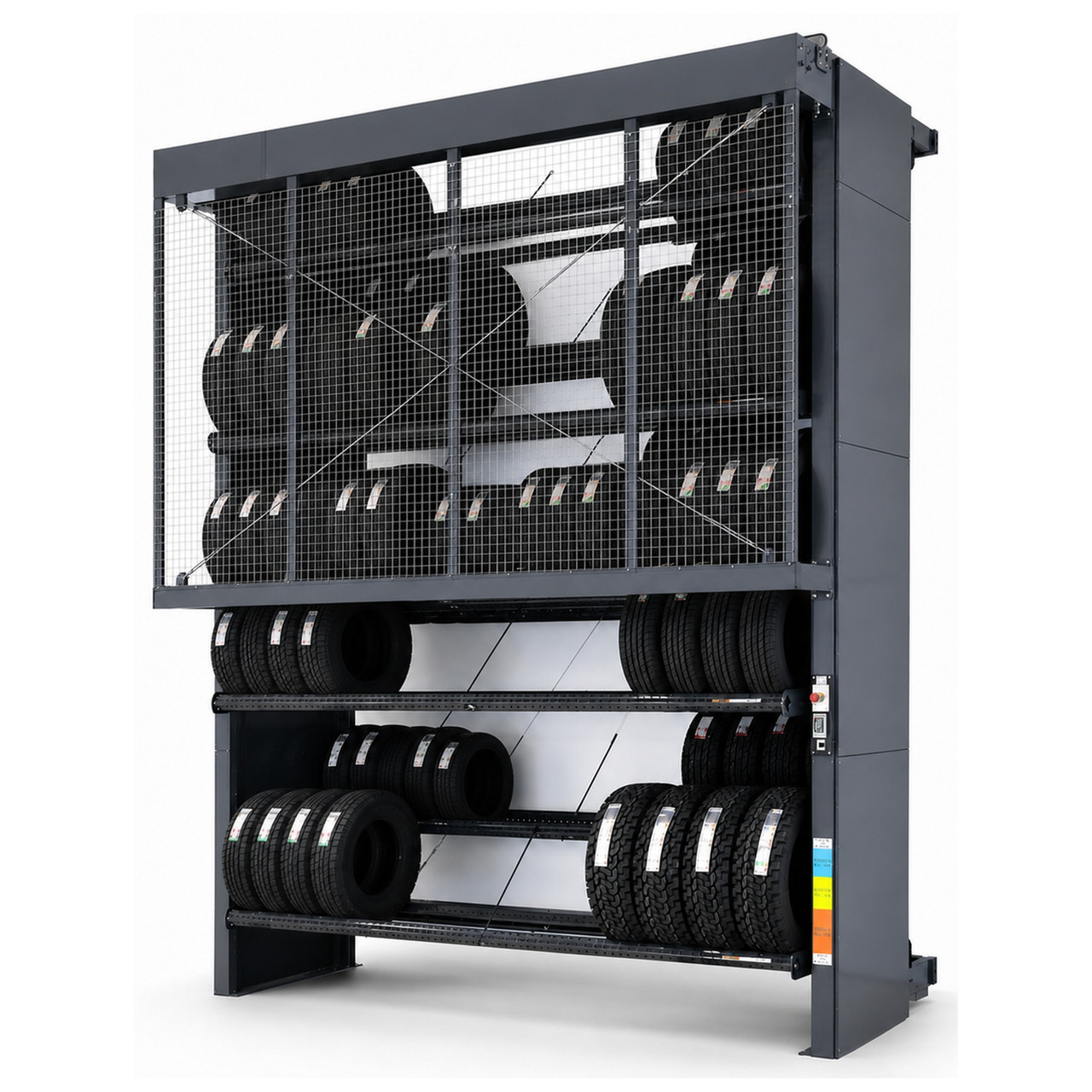 Vertical Tire Carousel - 31 inch Max Tire Diameter - Approximately 184 Tire Capacity