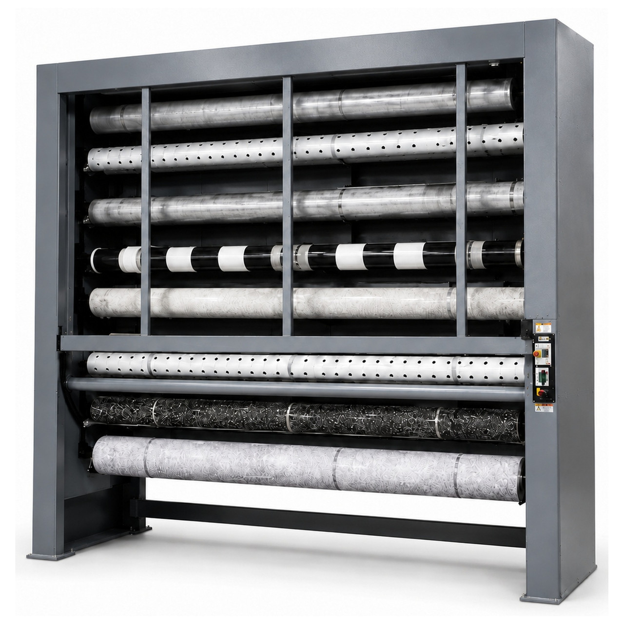 Vertical Roll Storage Carousel - 24 inch Max Roll Diameter - 9-Roll Capacity storage rack