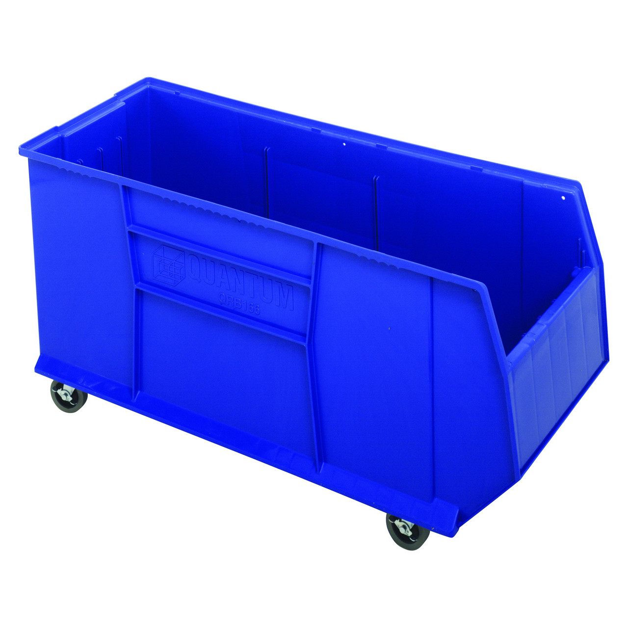 Blue 42 inch Mobile RackBin with Casters for storage