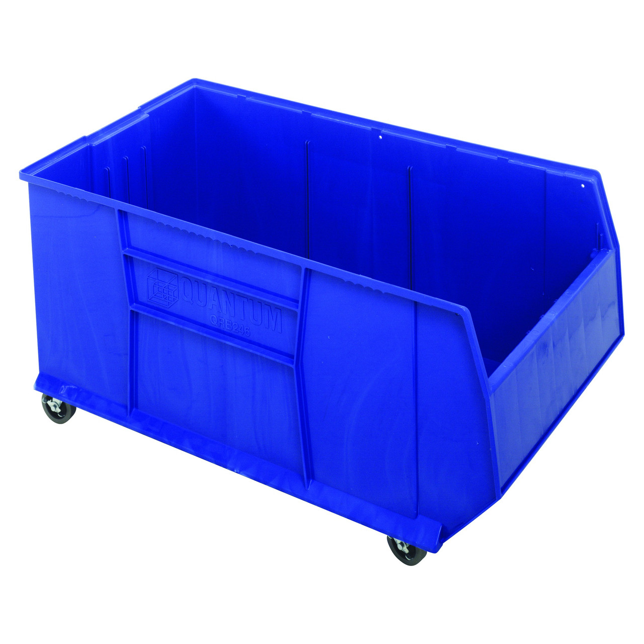 Blue 42 inch Mobile RackBin with Casters for storage