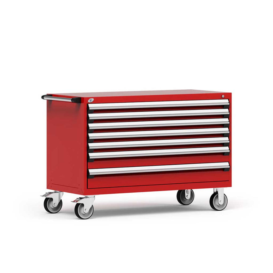 7-Drawer Heavy-Duty Mobile Drawer Cabinet 54'' W x 27D - R5BJG-3012