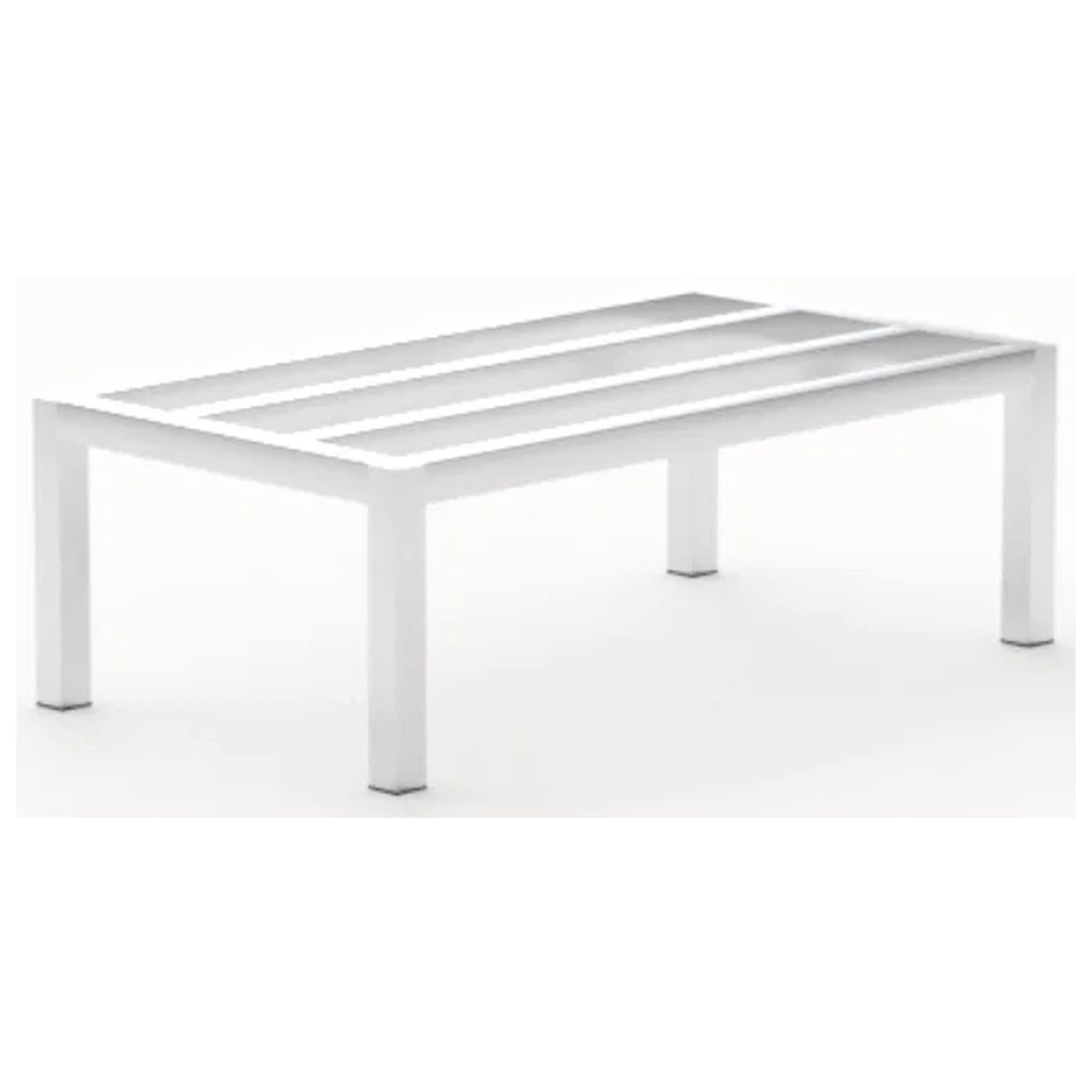 Stationary Welded Aluminum Dunnage Rack with Plastic Feet - 2,000 lb Capacity storage rack