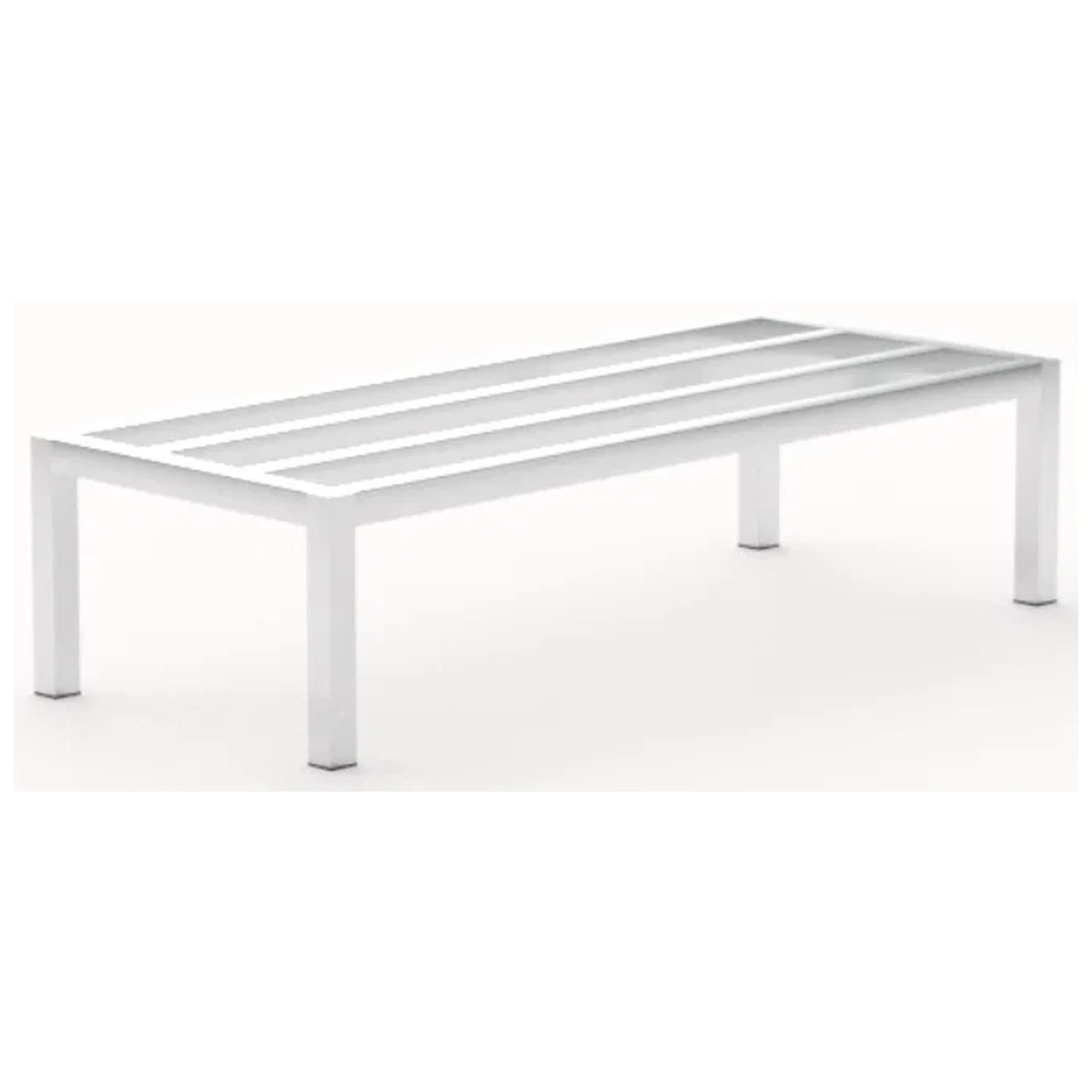 Stationary Welded Aluminum Dunnage Rack with Plastic Feet - 2,000 lb Capacity storage rack