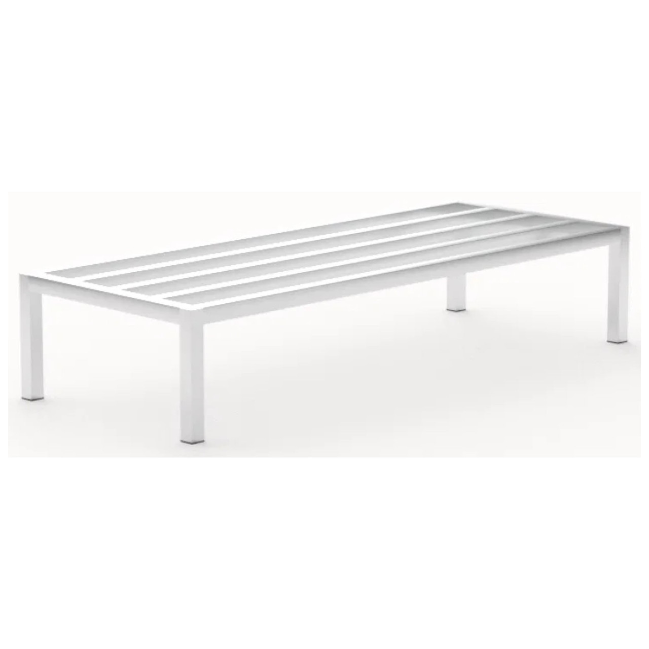Stationary Welded Aluminum Dunnage Rack with Plastic Feet - 1,500 lb Capacity storage rack