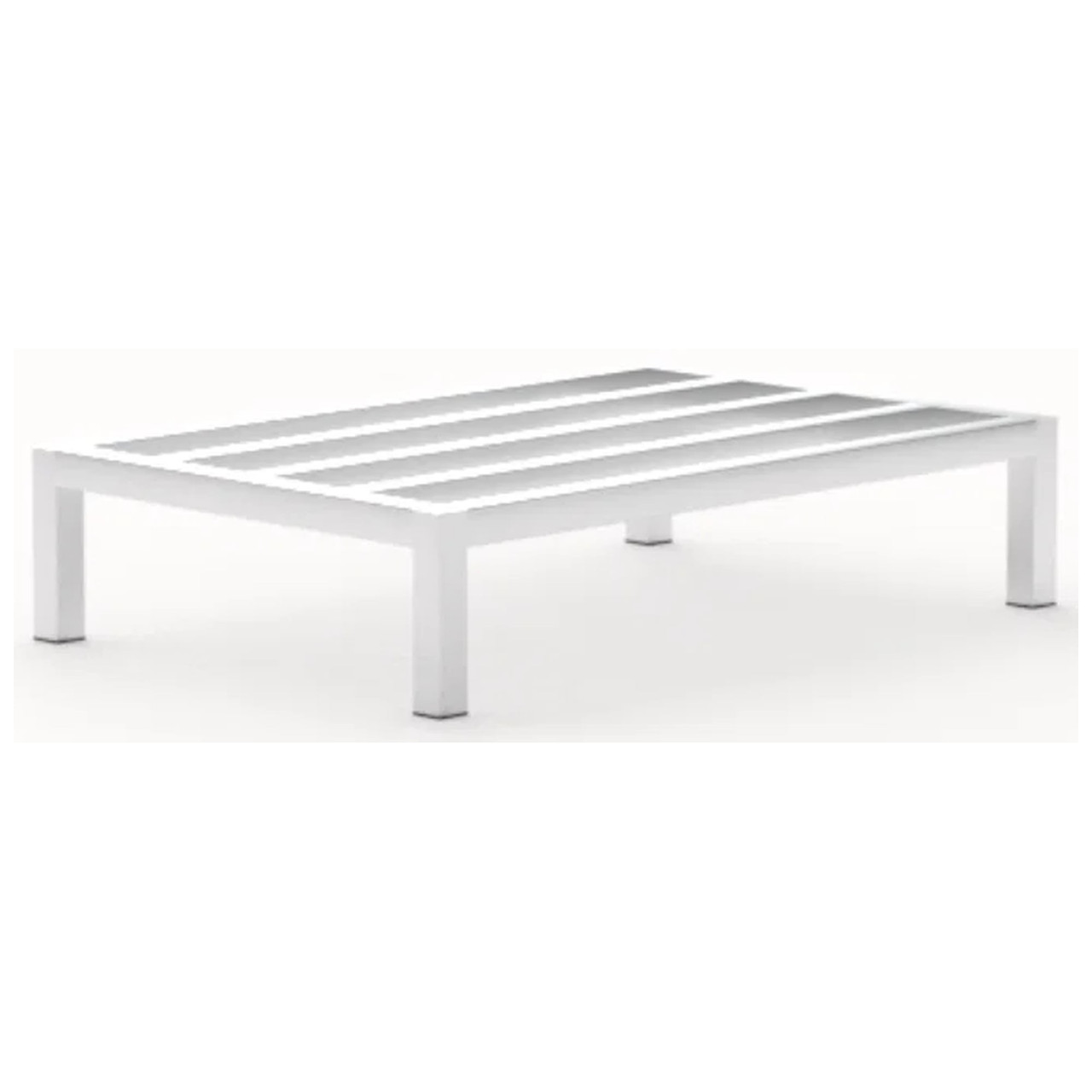Stationary Welded Aluminum Dunnage Rack with Plastic Feet Inserts - 2,000 lb Capacity for storage