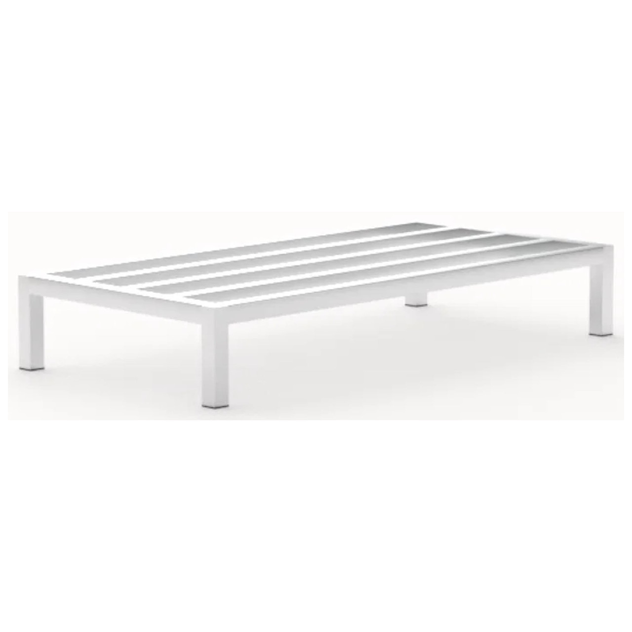 Stationary Welded Aluminum Dunnage Rack with Plastic Foot Caps - 2,000 lb Capacity - NSF Certified storage rack