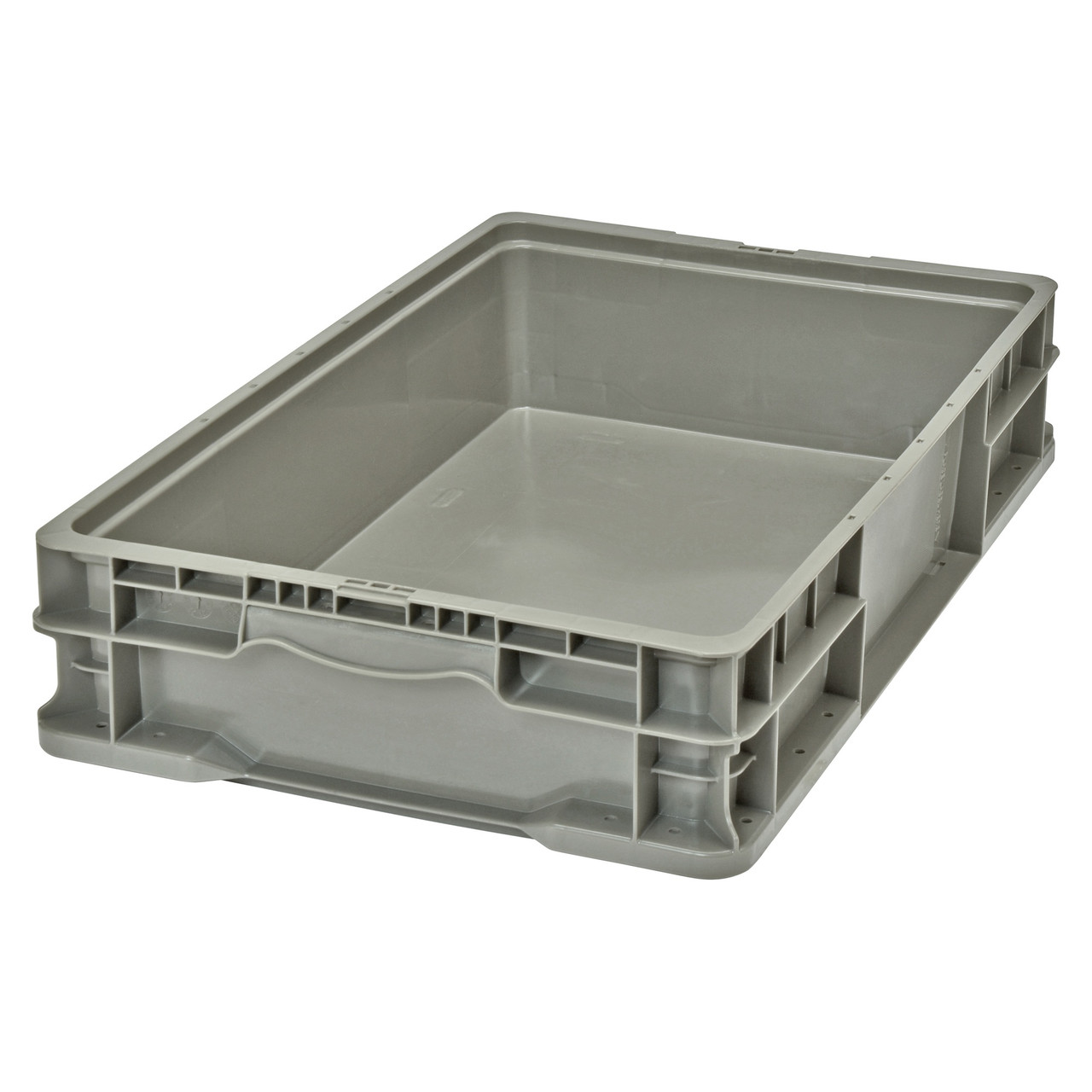 Straight Wall Stacking Container - Gray - 175 lb Capacity for small parts storage