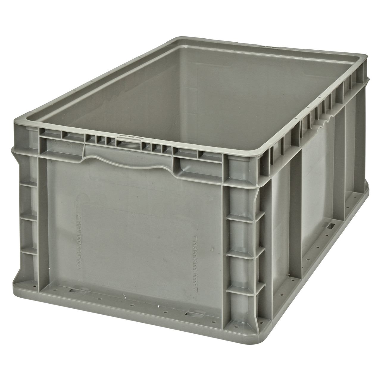 Straight Wall Stacking Container - Gray - 175 lb Capacity for small parts storage