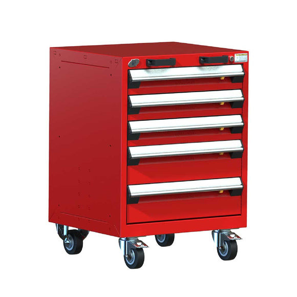 5-Drawer Heavy-Duty Mobile Drawer Cabinet 24'' W x 21D - R5BCD-2808