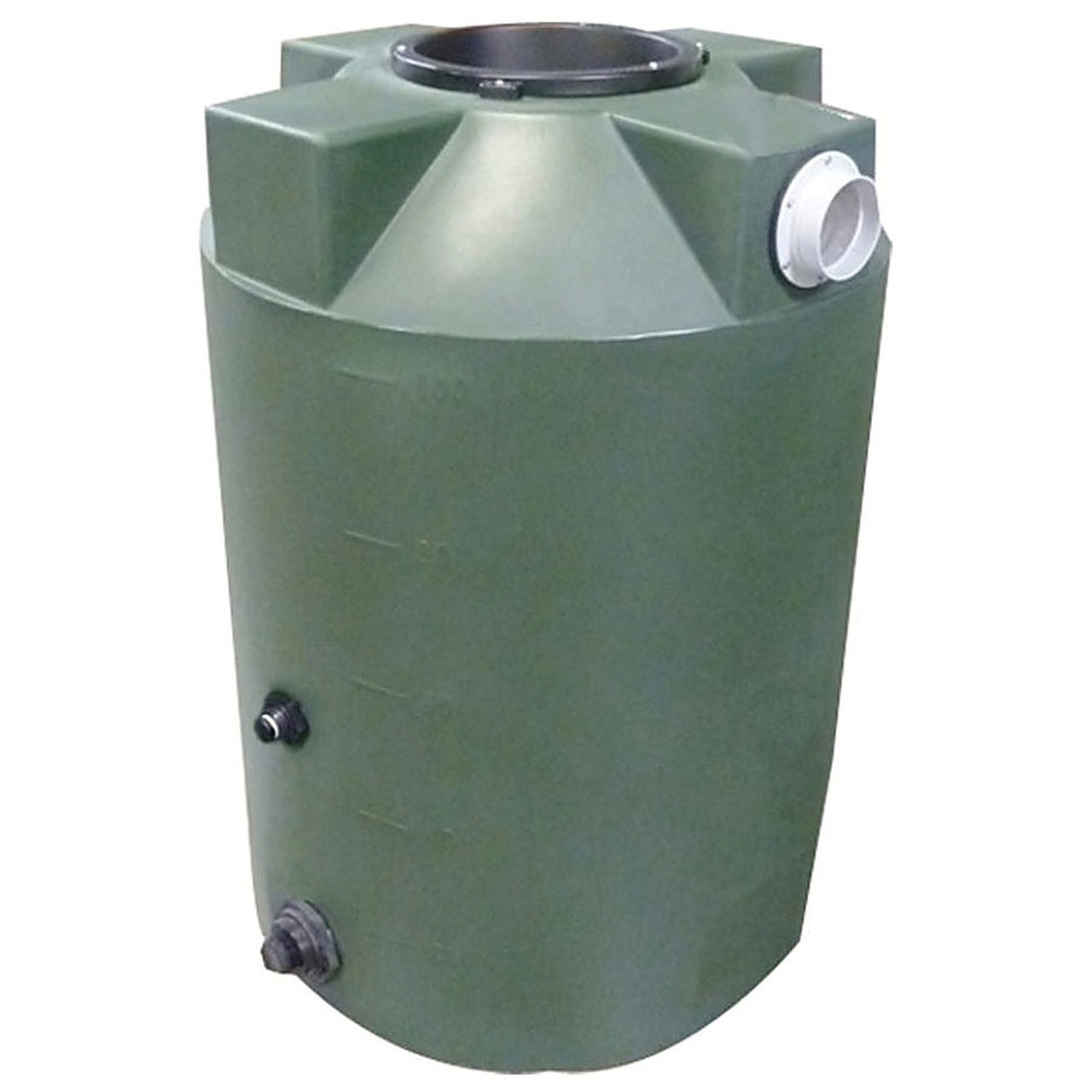 100 Gallon Vertical Rainwater Collection Tank - 30 inch Diameter x 42 inch H - Polyethylene - Above Ground