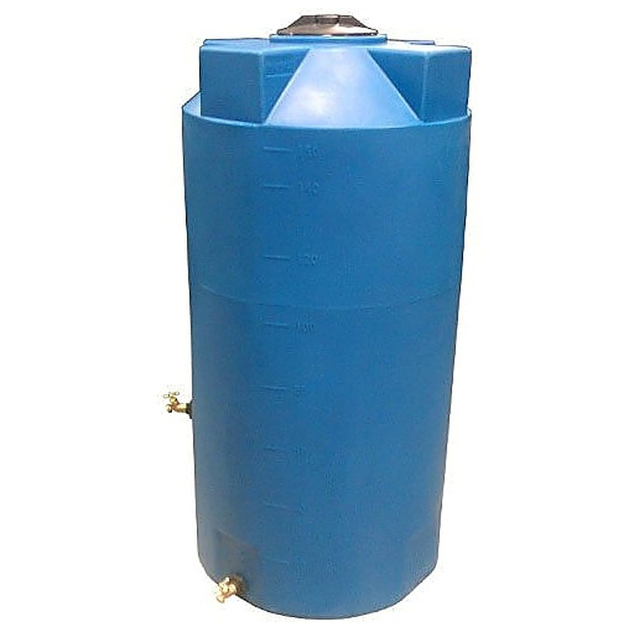 150 Gallon Emergency Water Storage Tank - 30 inch Diameter x 58 inch H - Blue - Polyethylene for storage