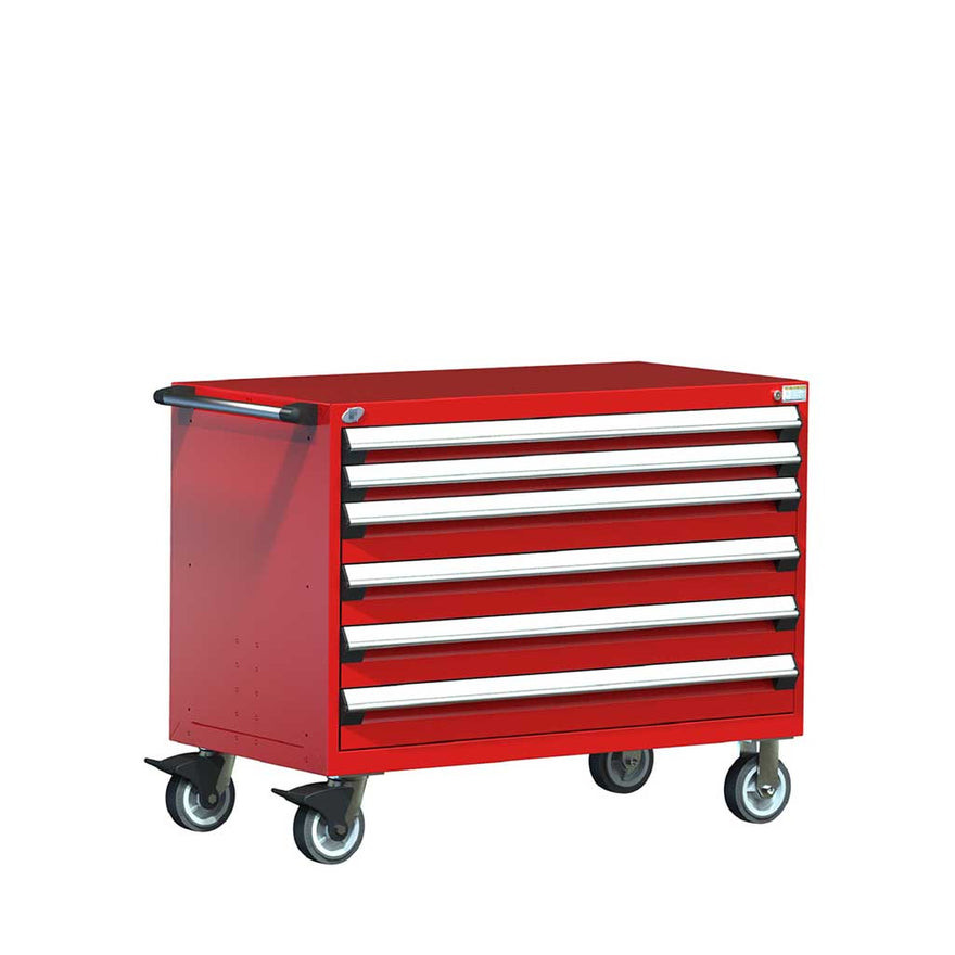 6-Drawer Heavy-Duty Mobile Drawer Cabinet 48'' W x 24D - R5BHE-3008