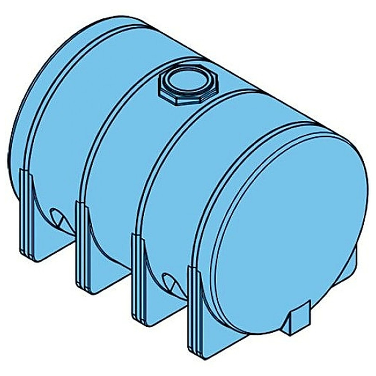 3725 Gallon Heavy Duty Horizontal Leg Tank - 92 inch W x 145 inch D x 97 inch H for storage