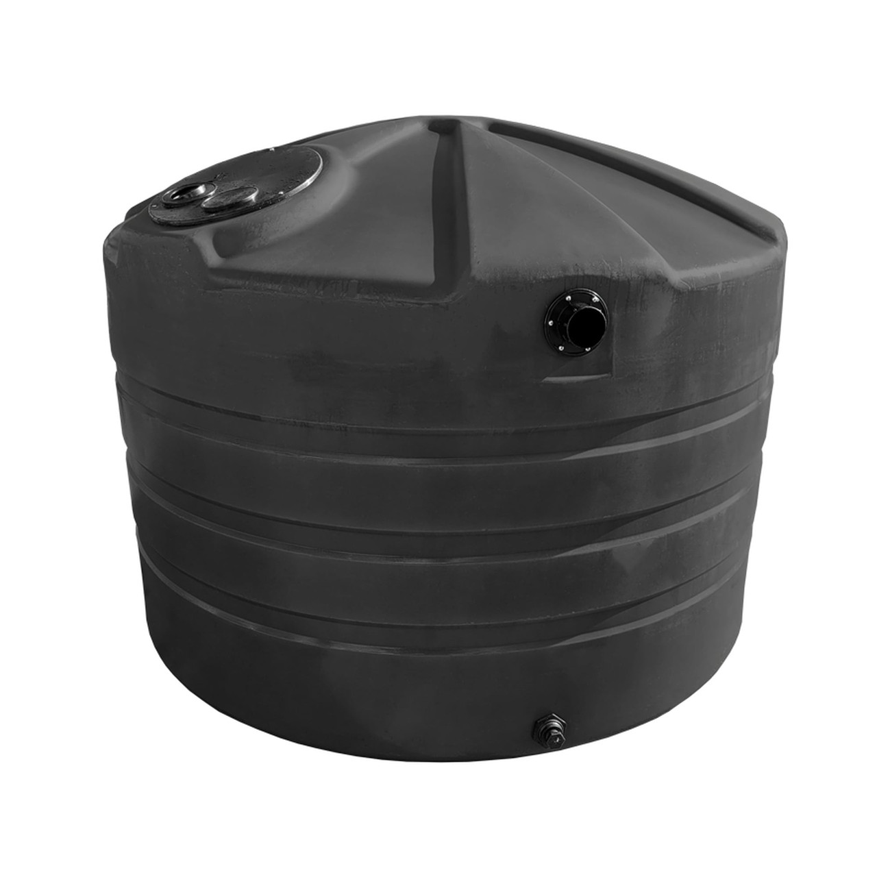 730 Gallon Above Ground Rainwater Collection Tank - 74 inch D x 56 inch H - Polyethylene