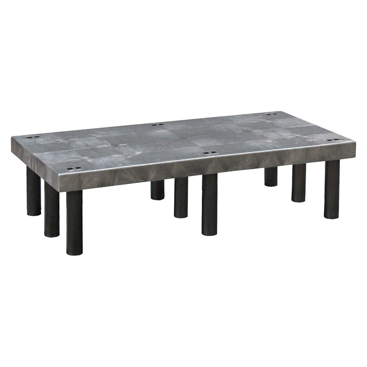 Polymer Dunnage Rack with Solid Top - Black - 900 lb Capacity for storage